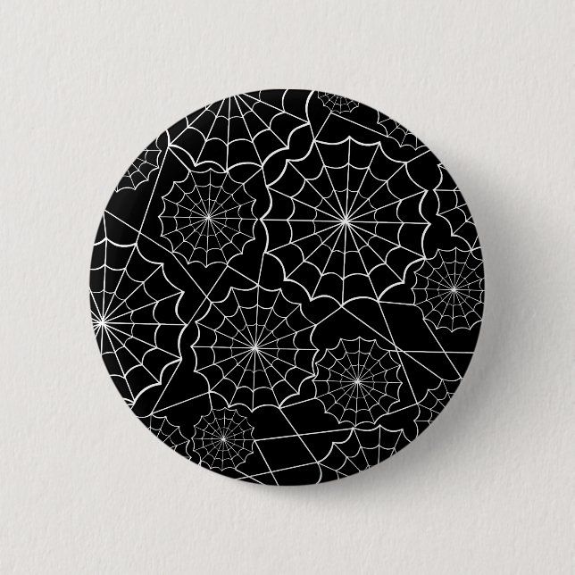 halloween spider web 6 cm round badge (Front)