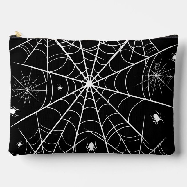 Halloween Spider Web Accessory Pouch (Front)