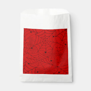 halloween spider web acid red favour bag