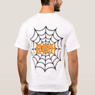 Halloween Spider Web Black and White Gothic Spooky T-Shirt