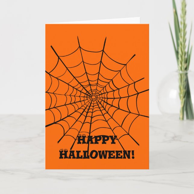 Halloween Spider Web Card (Front)
