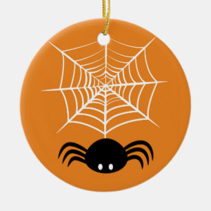 Halloween Spider Web  Ceramic Ornament