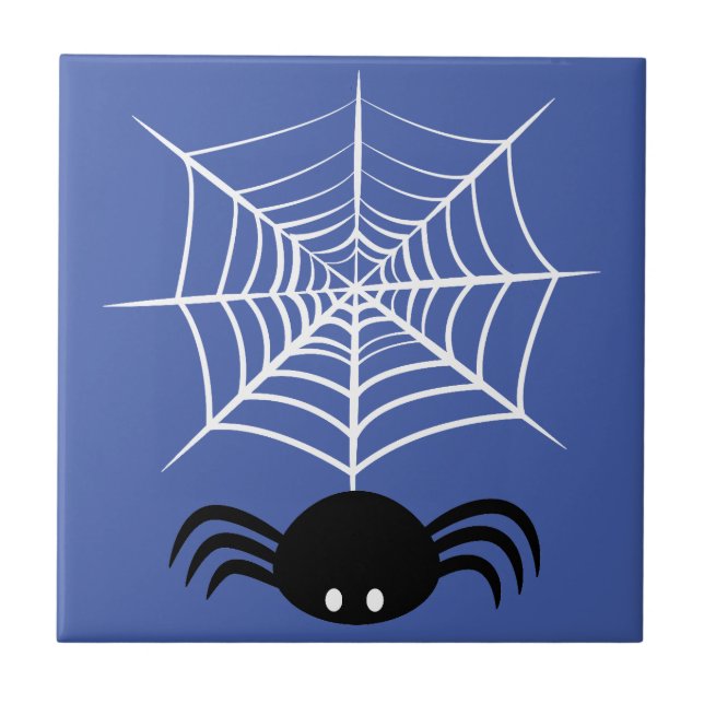 Halloween Spider Web  Ceramic Tile (Front)