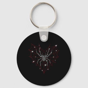 Halloween Spider Web Costume Cute Heart Spider Web Key Ring