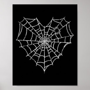 Halloween Spider Web Costume Cute Heart Spider Web Poster