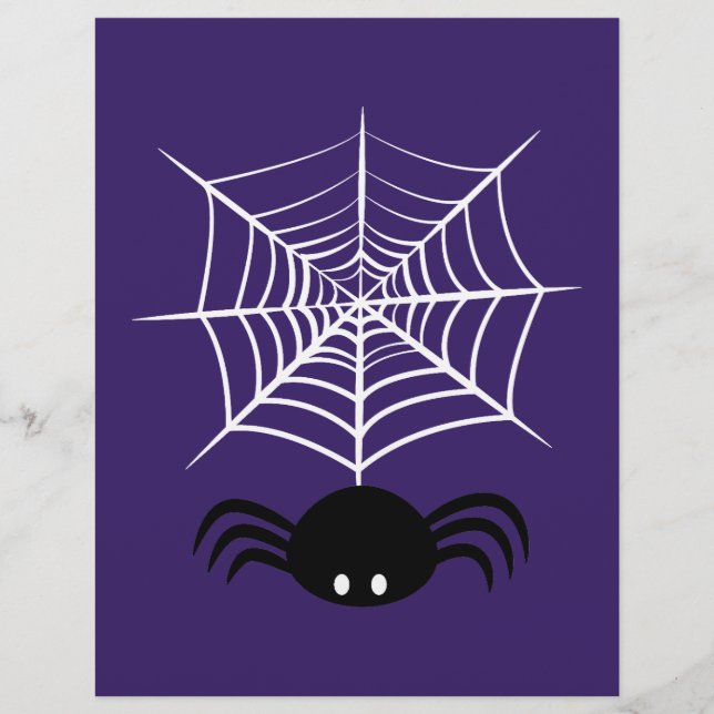 Halloween Spider Web  Custom Letterhead (Front)
