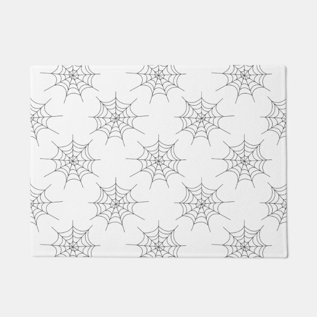 Halloween Spider Web Doormat (Front)