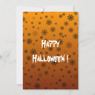 Halloween Spider Web Flat Card