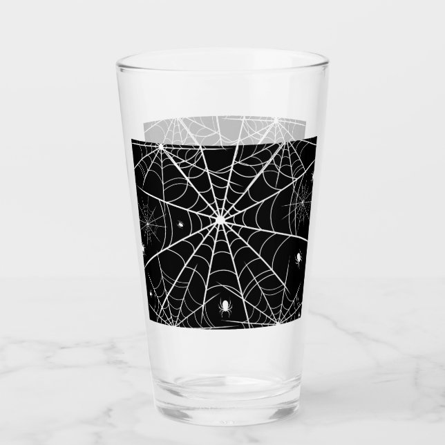 Halloween Spider Web Glass (Front)