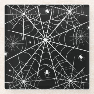 Halloween Spider Web Glass Coaster