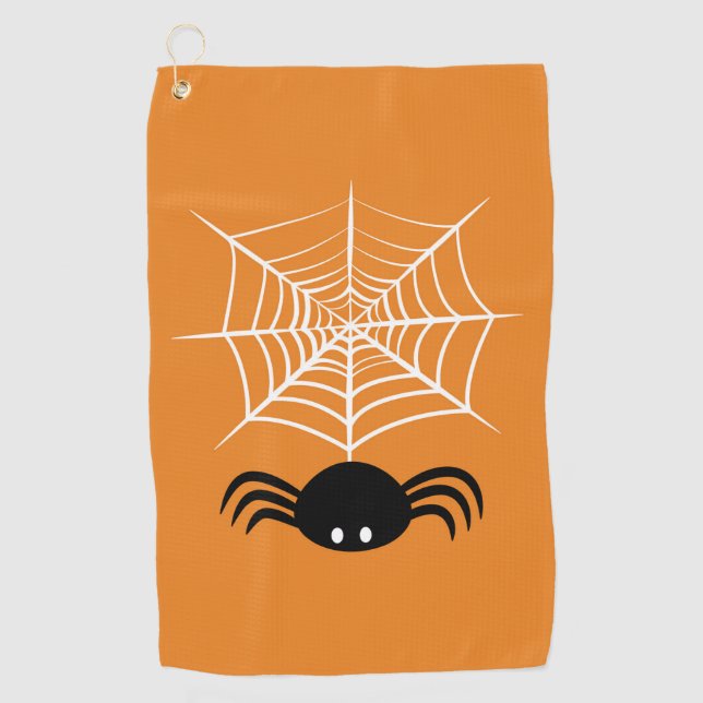 Halloween Spider Web  Golf Towel (Front)