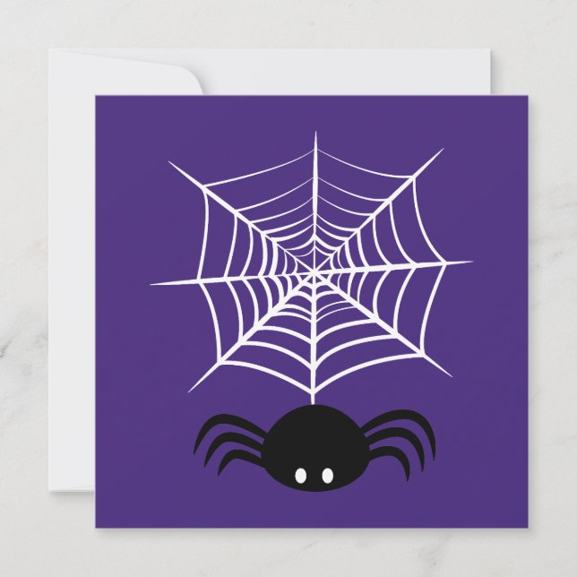 Halloween Spider Web  Holiday Card (Front)