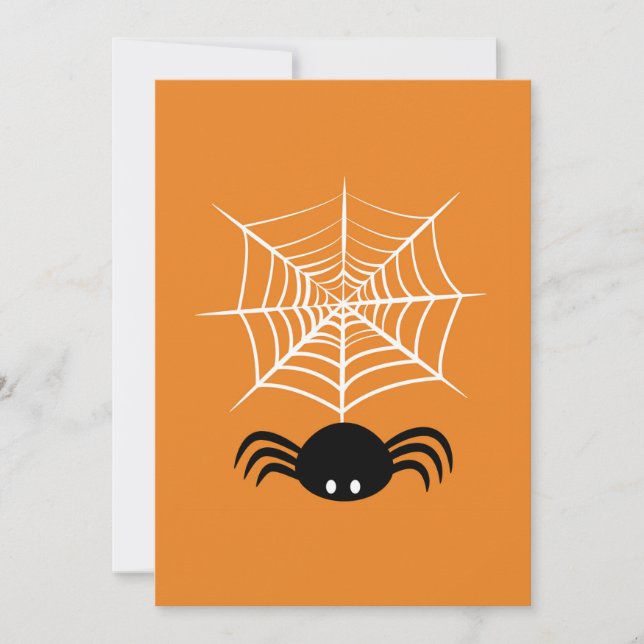 Halloween Spider Web  Holiday Card (Front)