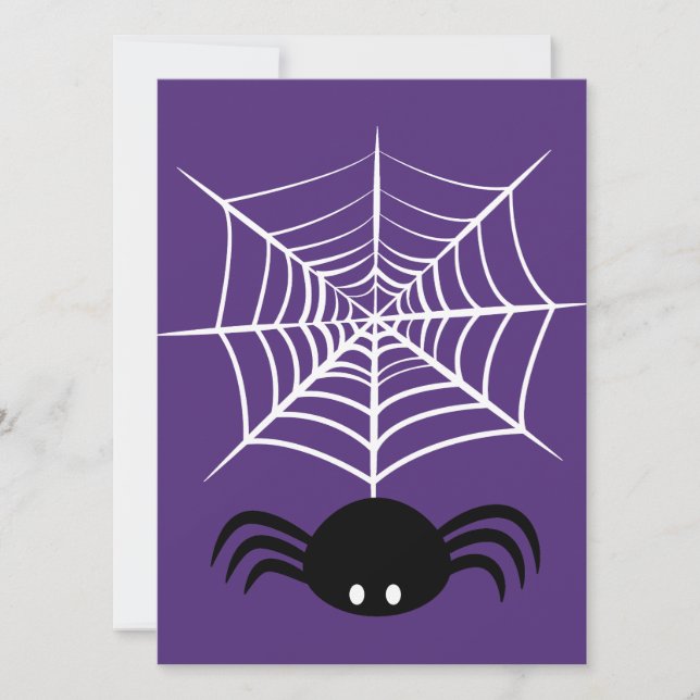 Halloween Spider Web  Holiday Card (Front)