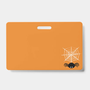 Halloween Spider Web ID Badge
