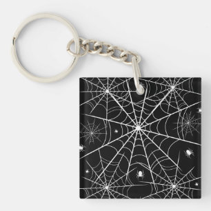 Halloween Spider Web Key Ring