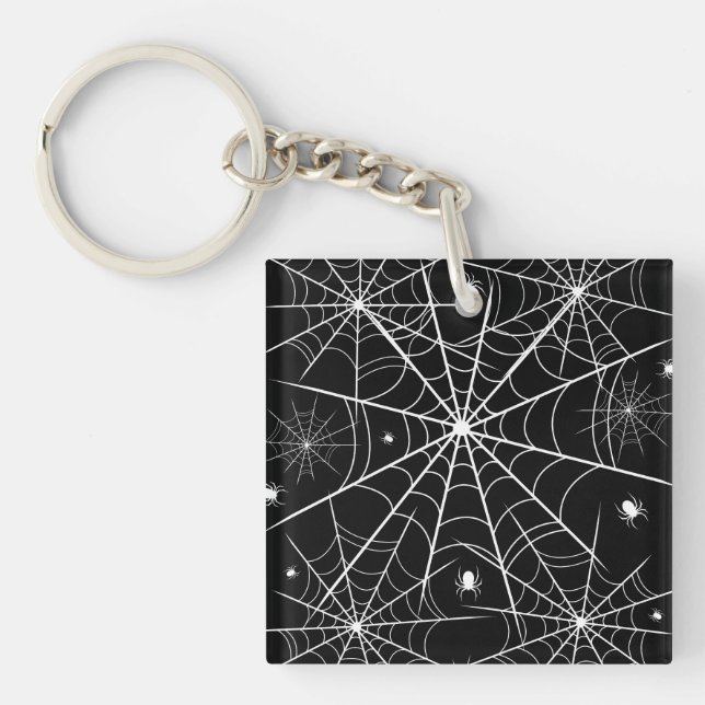 Halloween Spider Web Key Ring (Front)