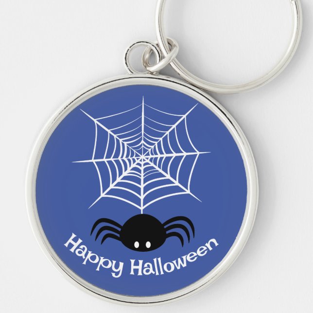 Halloween Spider Web  Key Ring (Front)
