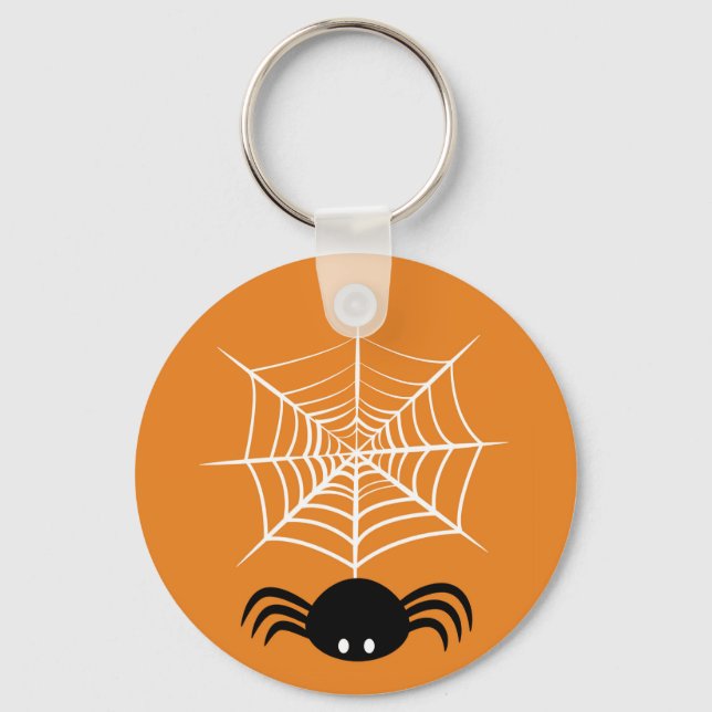 Halloween Spider Web  Key Ring (Front)