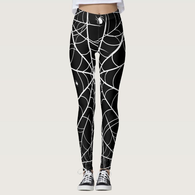 Halloween Spider Web Leggings (Front)