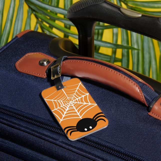 Halloween Spider Web Luggage Tag (Front Insitu 1)
