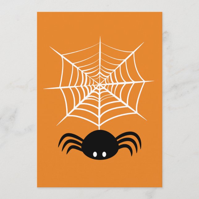 Halloween Spider Web  Menu (Front)