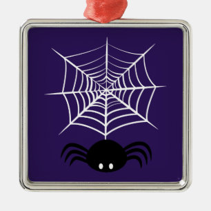 Halloween Spider Web  Metal Ornament