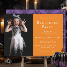 Halloween Spider Web Modern Simple Party Photo 