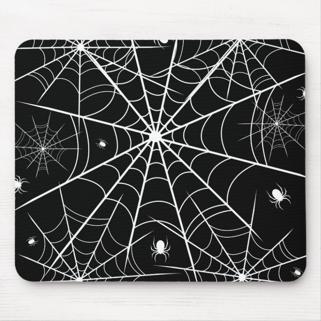 Halloween Spider Web Mouse Pad (Front)