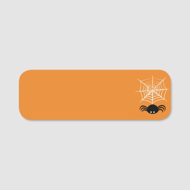 Halloween Spider Web Name Tag (Front)