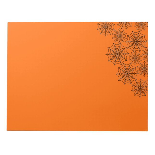 Halloween Spider Web Notepad (Front)
