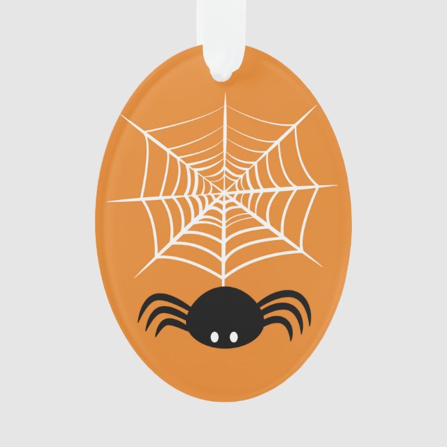 Halloween Spider Web  Ornament (Front)