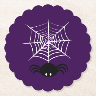 Halloween Spider Web Paper Coaster