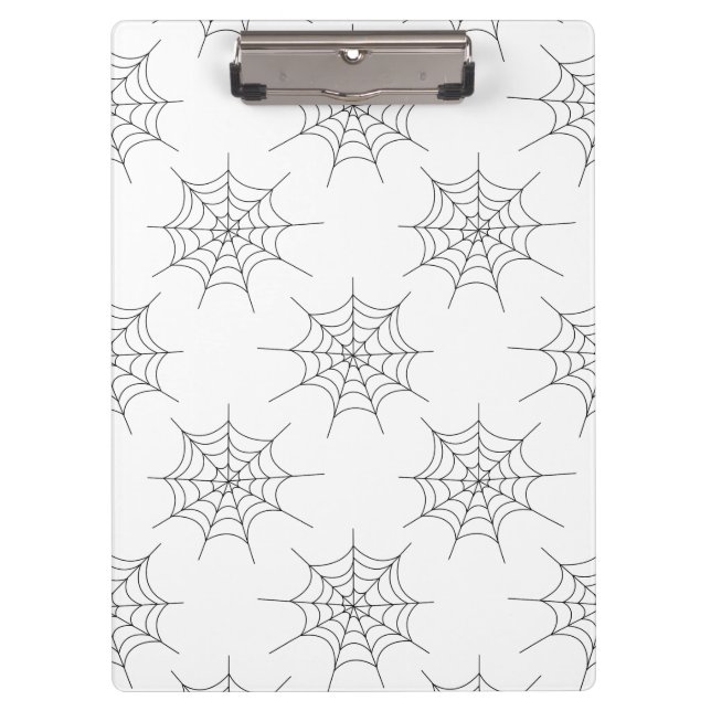 Halloween Spider Web Pattern Clipboard (Front)