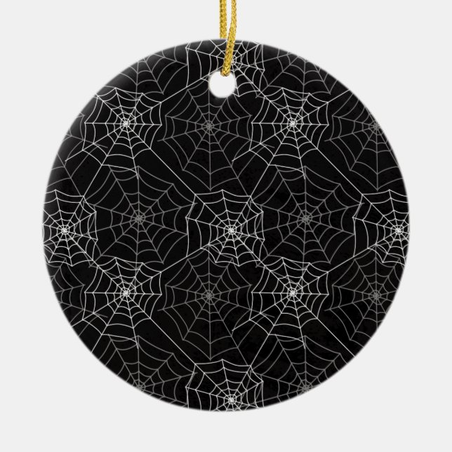 Halloween Spider Web Pattern | Ornament (Front)