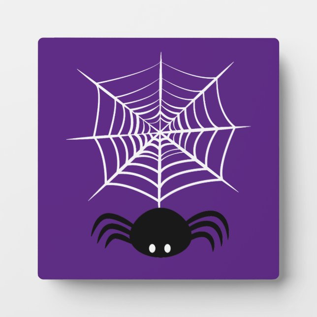 Halloween Spider Web  Plaque (Front)