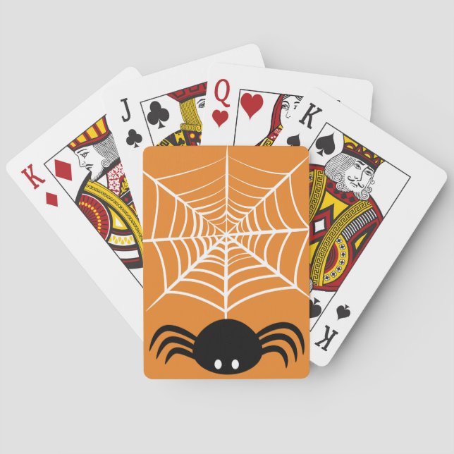 Halloween Spider Web Playing Cards (Back)