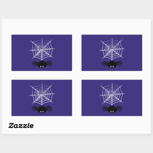 Halloween Spider Web  Rectangular Sticker