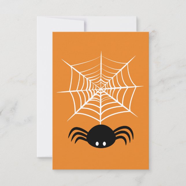 Halloween Spider Web  Save The Date (Front)