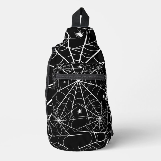 Halloween Spider Web Sling Bag (Front)