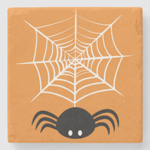 Halloween Spider Web Stone Coaster