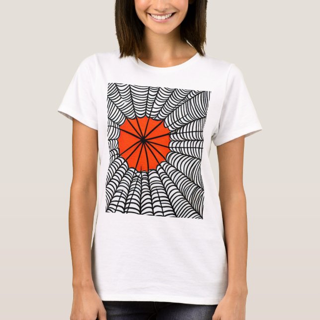 Halloween Spider Web T-Shirt (Front)