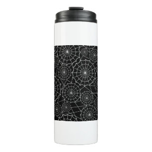 halloween spider web thermal tumbler