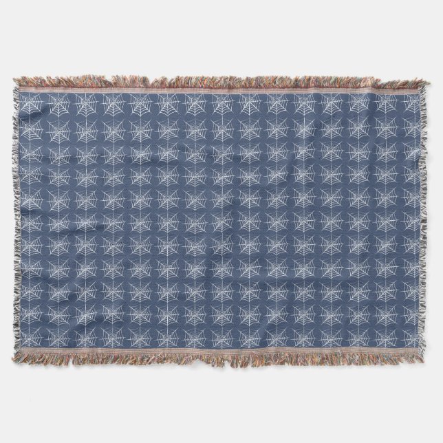 Halloween Spider Web  Throw Blanket (Front)