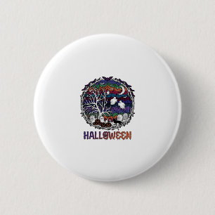 Halloween Spider Web Tree Ghosts Pumpkins Tombston 6 Cm Round Badge