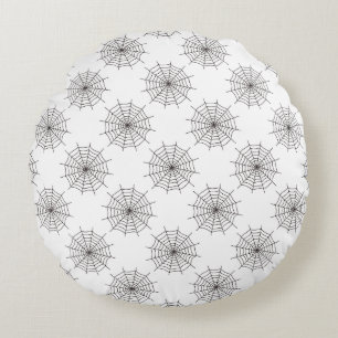 Halloween, Spider Web, Trick Or Treat, Boo Round Cushion