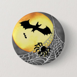 HALLOWEEN SPIDERS & BATS Button