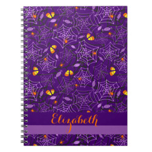 Halloween Spiders & Candy Personalised Notebook