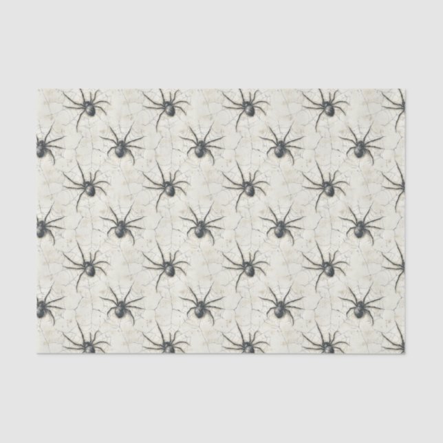 Halloween Spiders Decoupage Tissue Paper (Front)