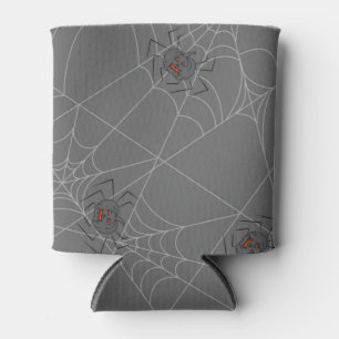 Halloween spiders web and pumpkins  can cooler